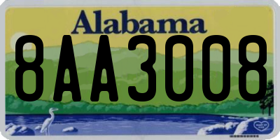 AL license plate 8AA3008