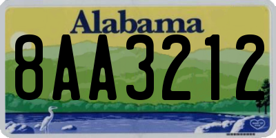 AL license plate 8AA3212