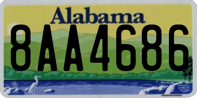 AL license plate 8AA4686