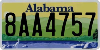AL license plate 8AA4757