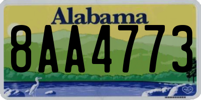 AL license plate 8AA4773