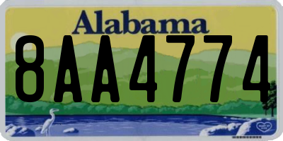 AL license plate 8AA4774