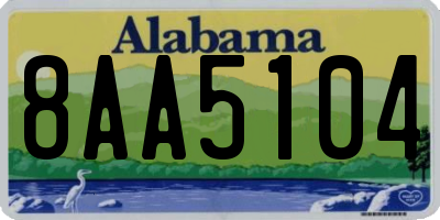 AL license plate 8AA5104