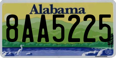 AL license plate 8AA5225