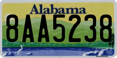 AL license plate 8AA5238