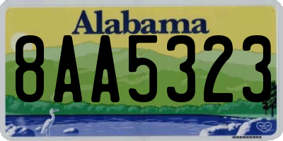 AL license plate 8AA5323
