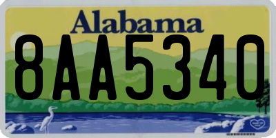 AL license plate 8AA5340
