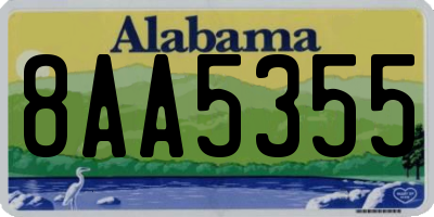 AL license plate 8AA5355