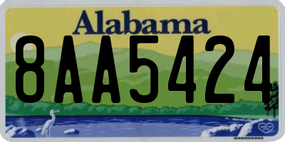 AL license plate 8AA5424