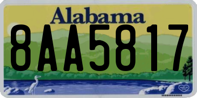 AL license plate 8AA5817