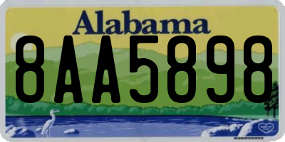 AL license plate 8AA5898