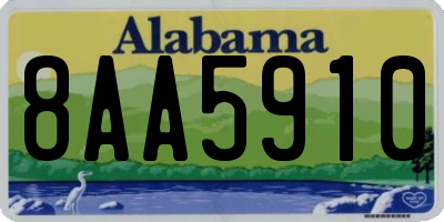 AL license plate 8AA5910