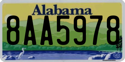 AL license plate 8AA5978