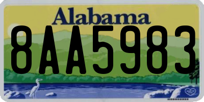 AL license plate 8AA5983