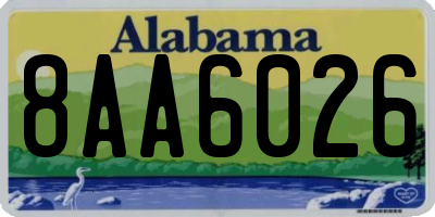 AL license plate 8AA6026