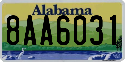 AL license plate 8AA6031
