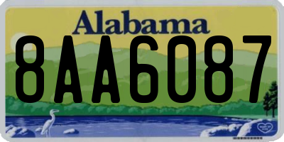 AL license plate 8AA6087