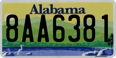 AL license plate 8AA6381