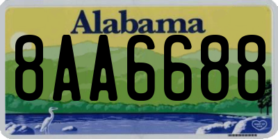 AL license plate 8AA6688