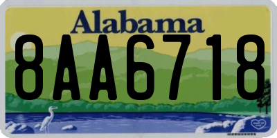 AL license plate 8AA6718