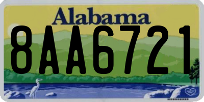 AL license plate 8AA6721