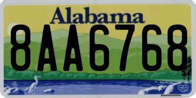AL license plate 8AA6768
