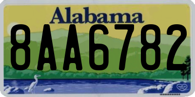 AL license plate 8AA6782
