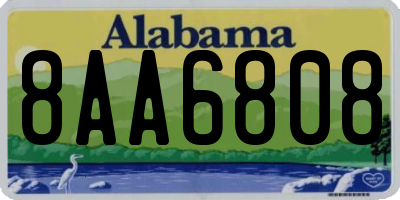 AL license plate 8AA6808