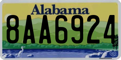 AL license plate 8AA6924