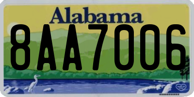 AL license plate 8AA7006