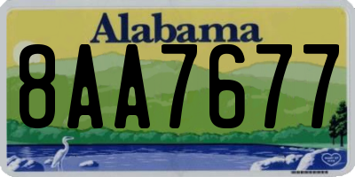 AL license plate 8AA7677
