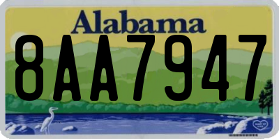 AL license plate 8AA7947