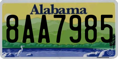 AL license plate 8AA7985