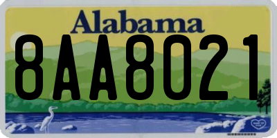 AL license plate 8AA8021