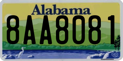 AL license plate 8AA8081