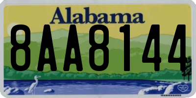 AL license plate 8AA8144