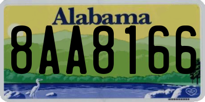 AL license plate 8AA8166