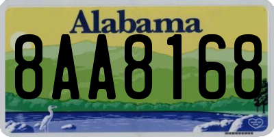AL license plate 8AA8168