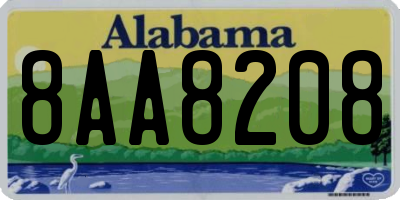 AL license plate 8AA8208