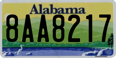 AL license plate 8AA8217