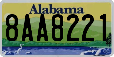AL license plate 8AA8221