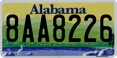 AL license plate 8AA8226