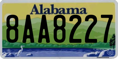 AL license plate 8AA8227