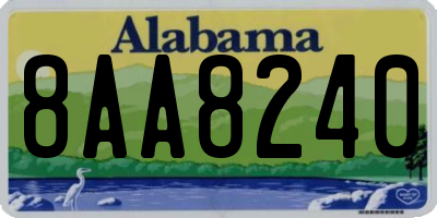 AL license plate 8AA8240