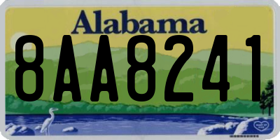 AL license plate 8AA8241