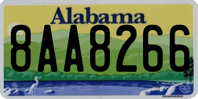 AL license plate 8AA8266