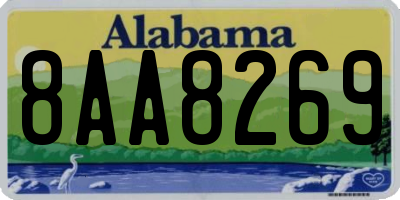 AL license plate 8AA8269