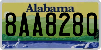 AL license plate 8AA8280