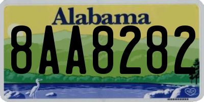 AL license plate 8AA8282