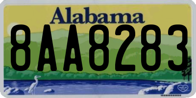 AL license plate 8AA8283